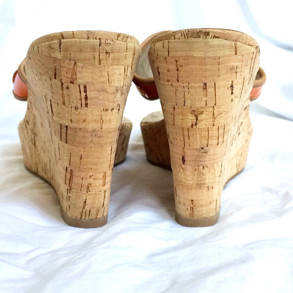 Unisa Orange ‘Patent’ Platform Wedge Sandal Sz 9 - Picture 5 of 8
